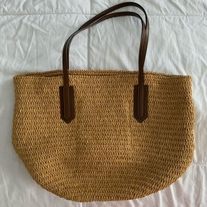 J. Crew straw tote bag
